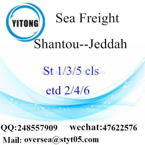 Consolidación de LCL de Shantou Port a Jeddah